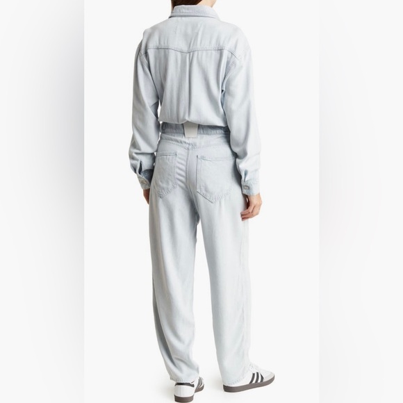 7 For All Mankind Denim Lustre Balloon Sleeve Jumpsuit ✨ Isadora | so soft!! - Picture 12 of 15